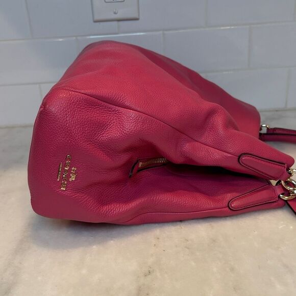 Coach Madison Pebbled Leather Phoebe Hobo Shoulder Bag HTF - Picture 6 of 16